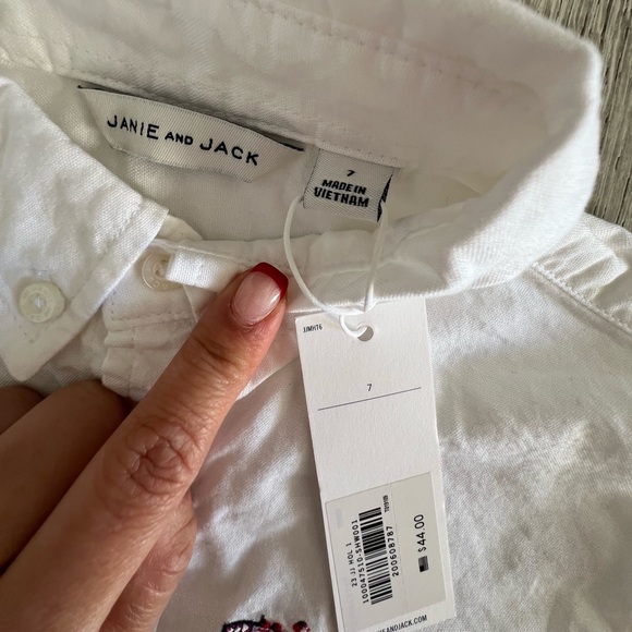Janie and Jack Train Oxford Shirt NWT - Picture 5 of 5